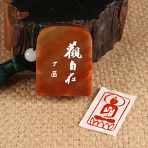 (View free Buddha statue)Hand-carved finished idle chapter starting with the first corner chapter collection of calligraphy calligraphy and painting engraving chapter