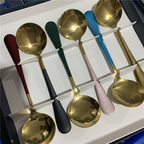 (Exported to Germany a box of 6 high-end boxed industry and trade tail) 304 stainless steel color spoon set