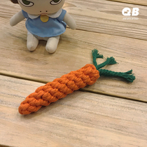 QB pet dog dog toy knot rope bite rope general bite resistant toy pet toy carrot tooth grinding cotton rope