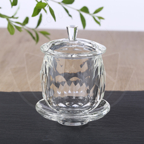 Lianyous House Crystal offering Cup Big sad water offering cup for Buddha Crystal cup set with gift box for Buddhas front offering cup