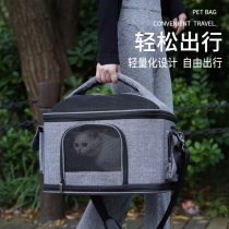 Cat bag portable two cats injection large capacity pet bag folding light cat cage dog portable car