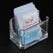 Acrylic tea bag holder transparent shelf Plastic storage box Desktop business card box small 8003