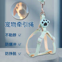Dog leash dog rope dog chain rope large small and medium dog walking pet collar cat Teddy rope supplies