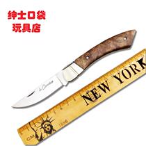 Pocket Knife Substitute Export American Serpentine Wood Handle Retro Collection Folding Knife Camping Portable Carry-on fruit