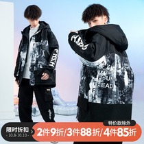 Male boy thick windbreaker coat autumn winter 2021 new children Foreign style boy autumn clothing thick assault jacket Cotton