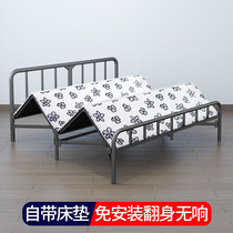 Hard board bed simple folding bed 1 5 m double lunch bed 1 2 m single office lunch break 1 m small bed