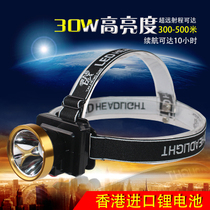 Thai star LED headlight 30W strong light miner lamp Night Fishing Fishing light charging long-range flashlight super bright head mounted light