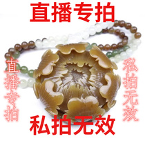 Xinjiang new Hetian jade domestic identification Hetian white mutton fat Russian jasper jade live photo