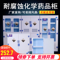 PP experimental medicine cabinet resistant to acid and base cabinet Double lock reagent cabinet School of allocalised goods cabinet Utensil Cabinet Corrosion Protection Chemical Cabinet