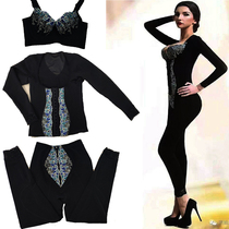 Lepini Neiyi body manager three-piece lift waist corset trousers shape long sleeve waist clip