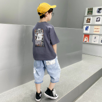 Next Inss Childrens Clothes Boy Suit Summer 2022 New CUHK Kid Short Sleeve Handsome and Trendy Two Sets