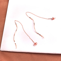 s type wave ear line woman 2021 new tide air quality long flow suearrings 18k rose gold earrings summer style