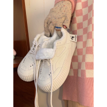 Too good) soft feet on the clouds of small milk shoes autumn and winter plus cotton variety soft white shoes