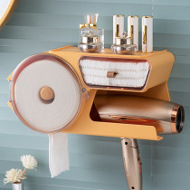 Tissue rack toilet roll paper box washcloth toilet non-punching paper toilet paper box wall hanging toilet paper rack