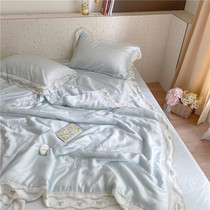 Princess Wind Summer 80 Heather Summer Cool By Four Pieces Double Sided Ice Silk Nude Sleeping Silk Glider Washable Air Conditioning Thin