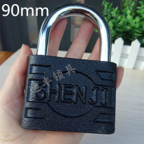 Shenji thickened straight open large padlock warehouse shop door outdoor box iron cabinet l chain 80 90mm