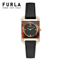 FURLA Furra light extravaganza with small crowdsquare amber INS Wind brand genuine leather strap watches female personality wrist watches