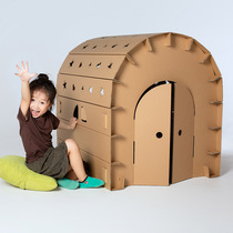 Young Children DIY carton game house paper shell toys hand-disassembled cardboard house graffiti too starry sky hut