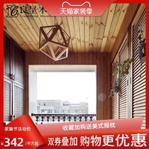  Liangcheng anti-corrosion wooden board Deep carbonized wood Balcony sauna board Ceiling board Wooden strip Balcony garden wooden floor