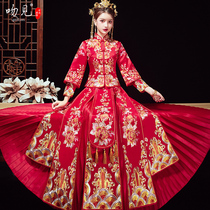 Xiuhe clothing summer bride 2021 new wedding Chinese style large size toast dress Wedding dress out of the cabinet dress Xiuhe women