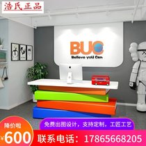 Art front desk custom curved front desk desk chain parent-child Garden childrens curved reception desk mini bar