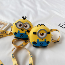 Childrens bag cartoon silicone little girl shoulder bag fashion baby coin purse little boy foreign style accessories bag tide