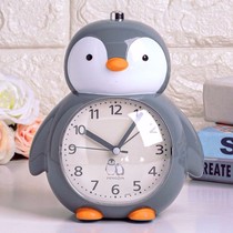  Little penguin student cartoon creative mute night light bedside bedroom talking childrens music multi-function alarm clock