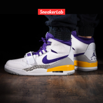 Air Jordan Legacy AJ312 Lakers white yellow purple man High Help basket sneakers AV3922-157