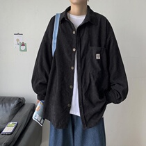 Spring and autumn corduroy shirt mens long-sleeved jacket ins Korean version of the trend loose student wild casual shirt tide