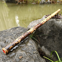 Ot Sea Tiger Skin Bamboo Dongxiao Old Material High-grade Xiangfeizhu Dongxiao Professional Performance GF Tuning Six Eight Hole Xiao Musical Instrument