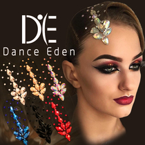 DanceEden Pai Ai headdress vintage Latin modern dance White AB Diamond red treasure blue black champagne gold vintage