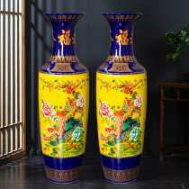 Jingdezhen ceramic cloisonne landing vase home living room flower arrangement ornaments open large extra large