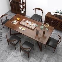 Tea Table Chair Composition One Table Five Chairs Tea Table Dining Room Home Small Tea Desk New Chinese Large Plate Tea Kung Fu Tea Table