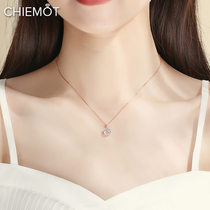 Necklace female summer light luxury niche design sense 2021 new female sterling silver pendant collarbone birthday gift to friends