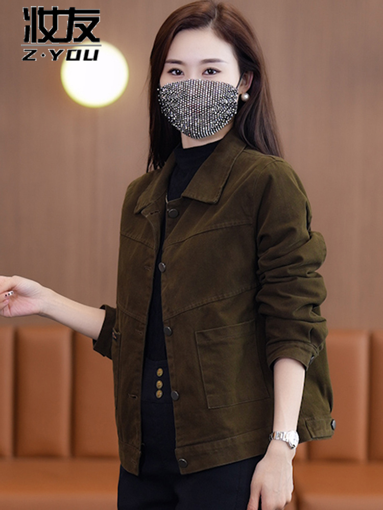 Workwear jacket jacket, women's autumn and winter 2023 new small, loose and versatile, slim and super beautiful lapel top