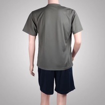 Outdoor fitness training suit short sleeve sportswear T-shirt speed dry collar T-shirt suit summer physical shorts