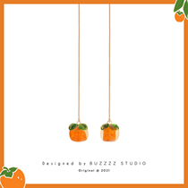 The tomatoes are even ~ minimalist with a long ear line fruit suitable for a round face earring girl with a cute ear pendant female