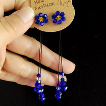 Lankaku Accessories Handwoven Crystal Floral Earrope Original Design Jewelry Can Be Detached Multiple Wear-proof Allergy Ear Line
