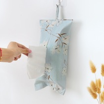 Hanging cloth tissue box towel sleeve bedroom living room cotton and linen creative paper bag tissue bag paper towel bag paper box