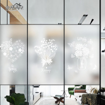 Romantic thing home window sticker glass sticker bathroom sliding door transparent opaque frosted glass film