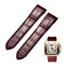 Adapted Cardinia Mountain degree Originally Fitted Avocado Leather Watch With Santos Santos Genuine Leather Watch Strap Male