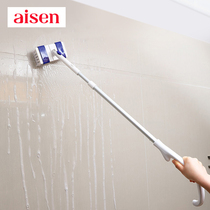 Japan AISEN bathroom wall brush Retractable bathtub tile not easy to hurt glaze cleaning brush Long handle floor brush
