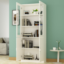 Bookcase Bookshelf Combo Brief Modern Living Room With Door Cabinet Glass Door Bookcase Economy Type Multifunctional Lockers