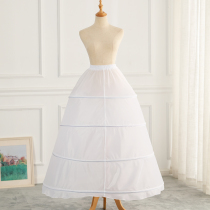 Wedding dress skirt daily four steel ring long elastic waist large fish bone petticoat neat petticoat oversized tutu skirt
