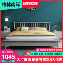 Nordic all solid wood bed is luxurious modern simple white 1 8 pairs of master bedrooms 1 5 single 1 2 meters 1 35 Japanese style