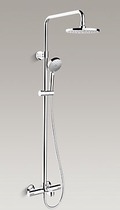 Cole zzi pleasing triple water shower column (hard pipe connection)
