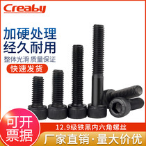 12 Grade 9 Black Full Teeth Hexagon Socket Head Bolt High Strength Cylinder Head Screw M2M3M4M5M6M8