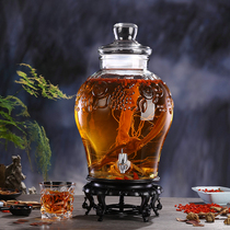 Wine glass bottle wine jar jar green plum wine container soaked ginseng special 10kg 20kg household wine bottle
