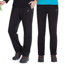 Exploratory outdoor autumn and winter new warm fleece pants for men and women thick windproof breathable fleece couple casual trousers