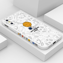 Astronaut Apple x phone case iphone xs max liquid silicone sleeve xs Apple xr Tide brand net Red mens new female xsmax limited edition ins all-inclusive anti-fall xm